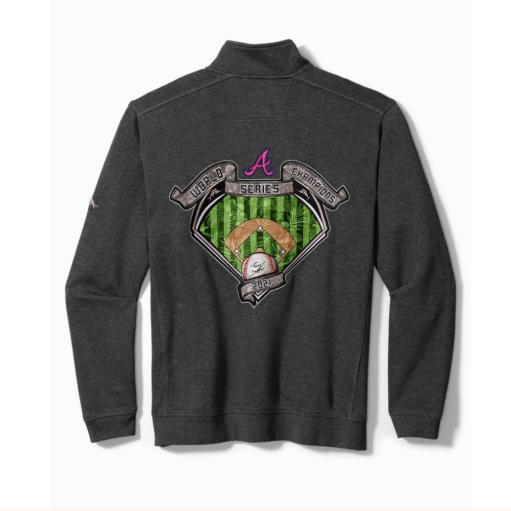 Tommy Bahama Atlanta Braves Embroidered Sweatshirt 2021 World Series size M